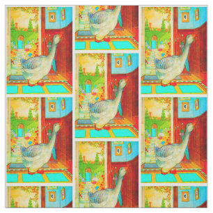 Mutter-Gans im Haus-Kinderzimmer-Reim Stoff