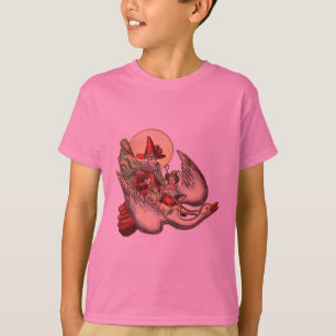 Mutter Gans Kind Antiquität Illustration T-Shirt