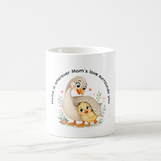 Mutter Gans' liebevolle Umarmung Kaffeetasse (Mittel)
