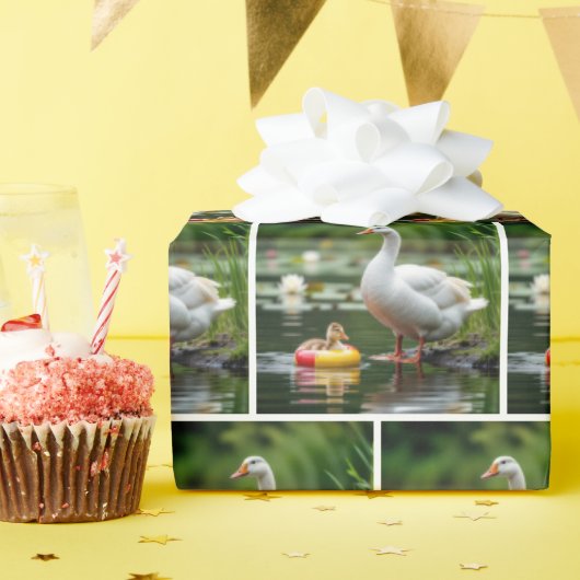 Mutter Gans mit Baby Gosling Geschenkpapier (Geburtstagsparty)