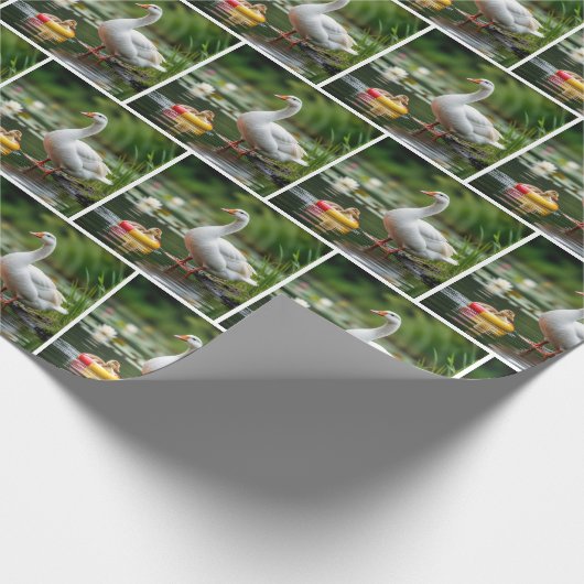 Mutter Gans mit Baby Gosling Geschenkpapier (Ecke)