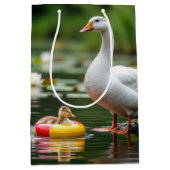Mutter Gans mit Baby Gosling Mittlere Geschenktüte (Vorderseite)