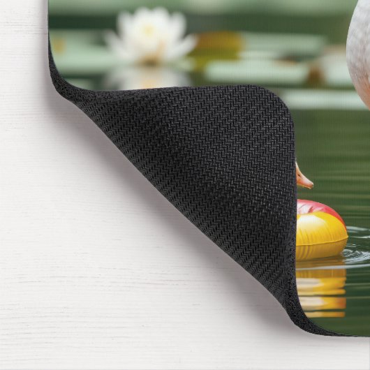 Mutter Gans mit Baby Gosling Mousepad (Ecke)