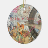 Mutter-Gans-Reim-Fabel Keramik Ornament (Links)