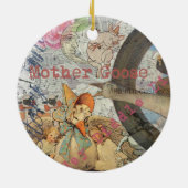 Mutter-Gans-Reim-Fabel Keramik Ornament (Hinten)
