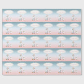 Mutter Gans-tragende Mütze u. Gläser mit Baby Geschenkpapier (Flach)