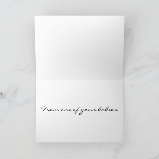 Mutter-Gans und Baby-Gans-Foto Karte (Innenseite)