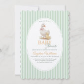 Mutter Gans und Gänschen Babyshower-Einladung Einladung (Vorderseite)