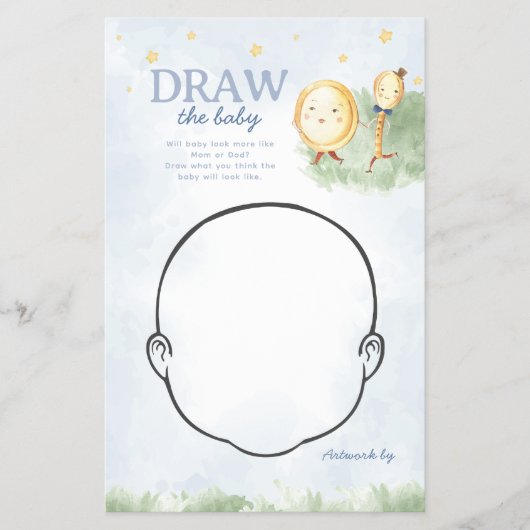 Mutter Gans Zeichnete das Baby Shower Game Flyer (Vorne)