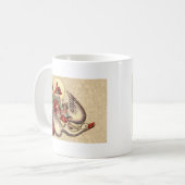 Mutter Gänse Kinderantike Illustration Kaffeetasse (Vorderseite Links)