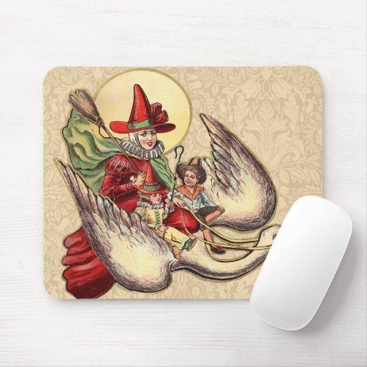 Mutter Gänse Kinderantike Illustration Mousepad (Mit Mouse)