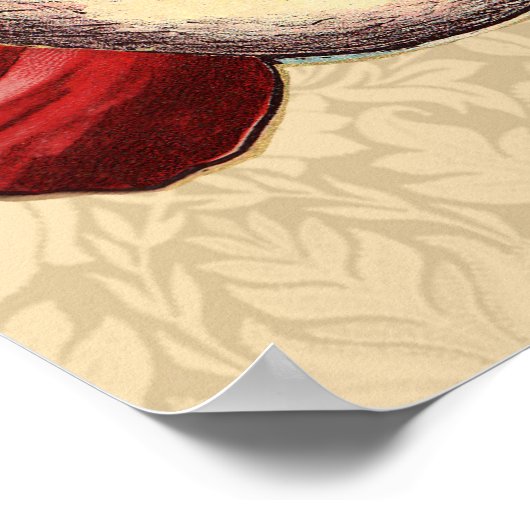 Mutter Gänse Kinderantike Illustration Poster (Ecke)