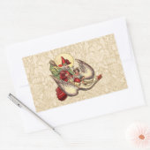 Mutter Gänse Kinderantike Illustration Rechteckiger Aufkleber (Umschlag)