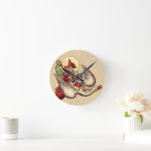 Mutter Gänse Kinderantike Illustration Runde Wanduhr (Zuhause)