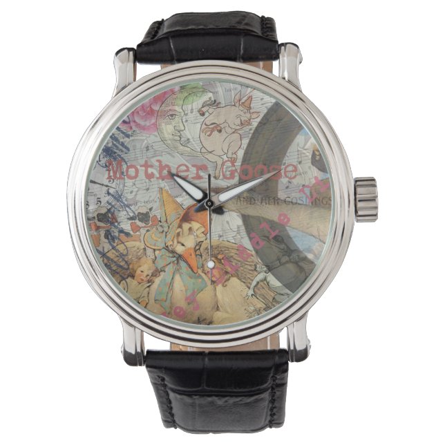 Mutter Gänse Kinderzimmer Rhyme Fairy Tale Armbanduhr (Vorderseite)