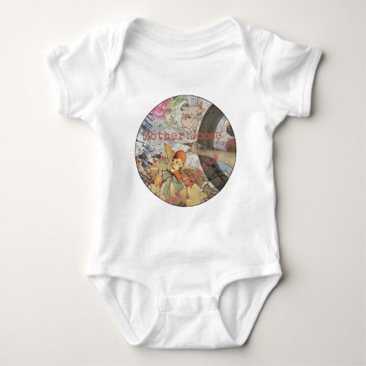 Mutter Gänse Kinderzimmer Rhyme Fairy Tale Baby Strampler (Vorderseite)