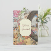 Mutter Gänse Kinderzimmer Rhyme Fairy Tale Einladung (Stehend Vorderseite)