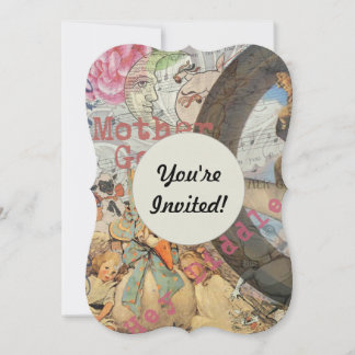 Mutter Gänse Kinderzimmer Rhyme Fairy Tale Einladung