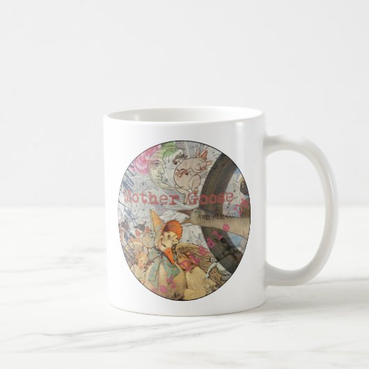 Mutter Gänse Kinderzimmer Rhyme Fairy Tale Kaffeetasse (Rechts)