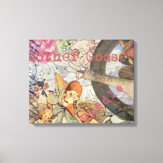 Mutter Gänse Kinderzimmer Rhyme Fairy Tale Leinwanddruck (Vorderseite)