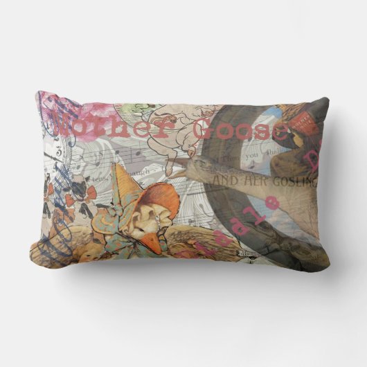 Mutter Gänse Kinderzimmer Rhyme Fairy Tale Lendenkissen (Vorderseite)