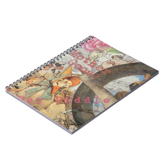 Mutter Gänse Kinderzimmer Rhyme Fairy Tale Notizblock (Linke Seite)