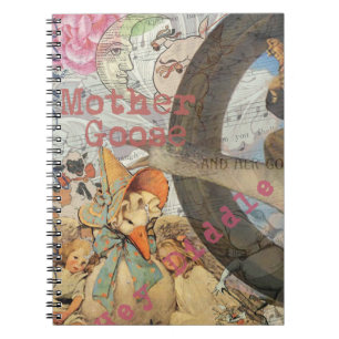 Mutter Gänse Kinderzimmer Rhyme Fairy Tale Notizblock