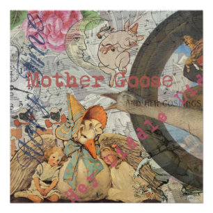 Mutter Gänse Kinderzimmer Rhyme Fairy Tale Poster