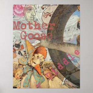 Mutter Gänse Kinderzimmer Rhyme Fairy Tale Poster