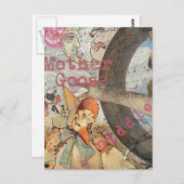 Mutter Gänse Kinderzimmer Rhyme Fairy Tale Postkarte (Vorne/Hinten)