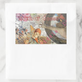 Mutter Gänse Kinderzimmer Rhyme Fairy Tale Rechteckiger Aufkleber (Tasche)