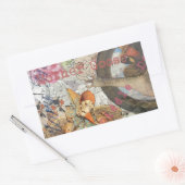 Mutter Gänse Kinderzimmer Rhyme Fairy Tale Rechteckiger Aufkleber (Umschlag)