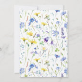 Mutter Gänse Kinderzimmer Rhyme Floral Girl Babydu Einladung (Rückseite)