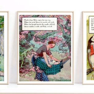 Mutter Gänse Kinderzimmer Rhyme Hush A Bye Baby Ki Poster