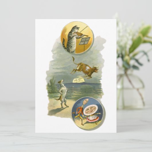 Mutter Gänse Kinderzimmer Rhyme Kinderdusche Einla Einladung (Stehend Vorderseite)