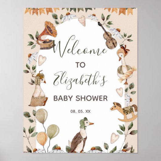 Mutter Gänse Kinderzimmer Rhymes Kinderdusche Will Poster (Vorne)