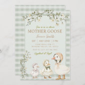 Mutter Gänse- und Gänseblütendusche Einladung (Vorne/Hinten)