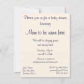 Mutter Gänse Vintages Kinderzimmer Rhyme Baby Dusc Einladung (Rückseite)