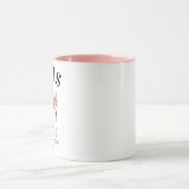 Mutter Garten Aquarell Blumen Rosa Typografie Tasse (Zentrum)