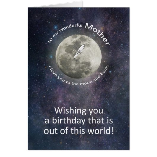 Mutter Geburtstag Bis Zum Mond Und Zurück (Vorne)