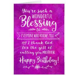 Mutter Geburtstag, du bist so ein wunderbarer Sege