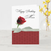 Mutter Geburtstag Schöner Single Rote Rose Karte (Gelbe Blume)