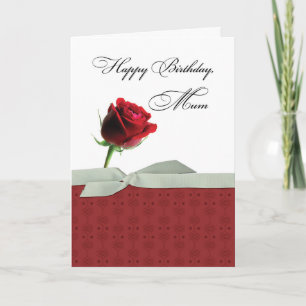 Mutter Geburtstag Schöner Single Rote Rose Karte