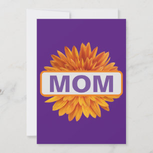 Mutter Geburtstagsfeier Lila Blumen Sonnenblume Einladung