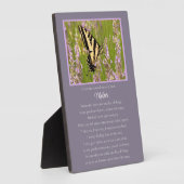 Mutter Gedenkstätte mit Schmetterling und spiritue Fotoplatte (Seite)