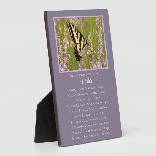 Mutter Gedenkstätte mit Schmetterling und spiritue Fotoplatte (Seite)
