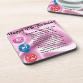 Mutter-Gedicht - 80. Geburtstag Untersetzer (Linke Seite)