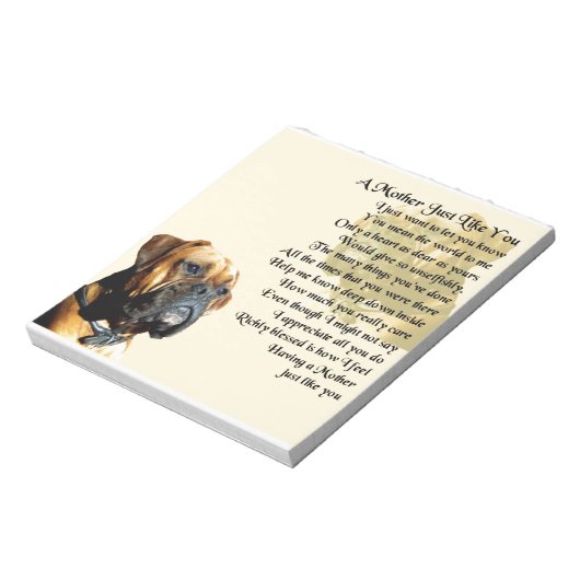 Mutter Gedicht - Boxer Dog Design Notizblock (Rotiert)