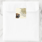 Mutter Gedicht - Boxer Dog Design Quadratischer Aufkleber (Tasche)