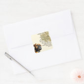 Mutter Gedicht - Boxer Dog Design Quadratischer Aufkleber (Umschlag)